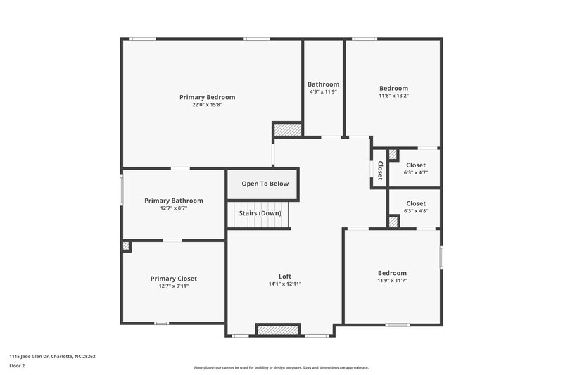 2,150/Mo, 1115 Jade Glen Dr Charlotte, NC 28262 Floor Plan View 2