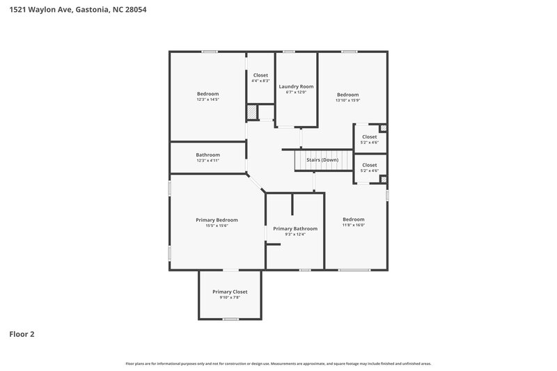 1,975/Mo, 1521 Waylon Ave Gastonia, NC 28054 Floor Plan View 2