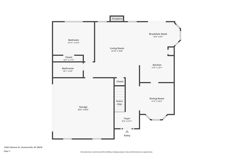 2,340/Mo, 12201 Palomar Dr Huntersville, NC 28078 Floor Plan View