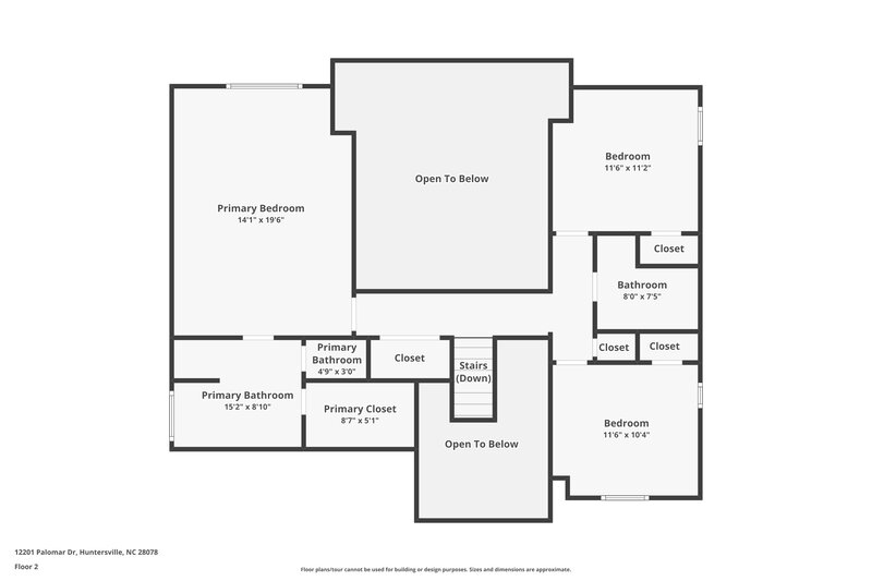 2,340/Mo, 12201 Palomar Dr Huntersville, NC 28078 Floor Plan View 2