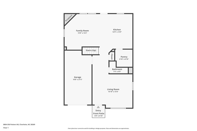 1,810/Mo, 8804 Old Potters Rd Charlotte, NC 28269 Floor Plan View