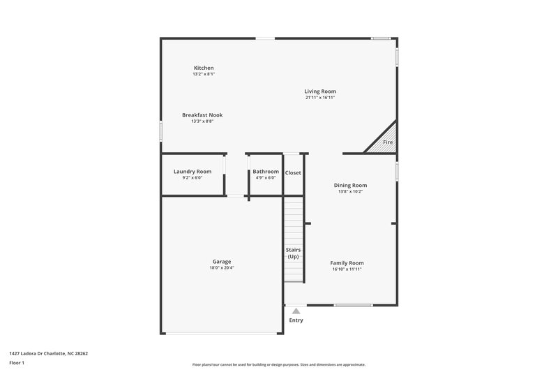 2,130/Mo, 1427 Ladora Dr Charlotte, NC 28262 Floor Plan View