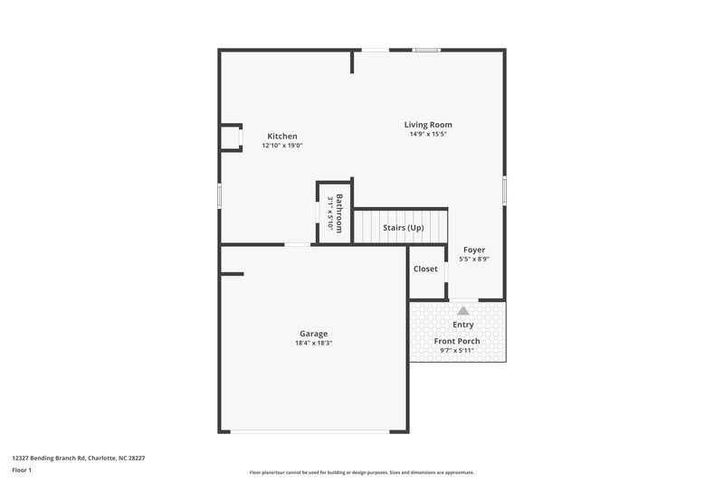 1,795/Mo, 12327 Bending Branch Rd Charlotte, NC 28227 Floor Plan View