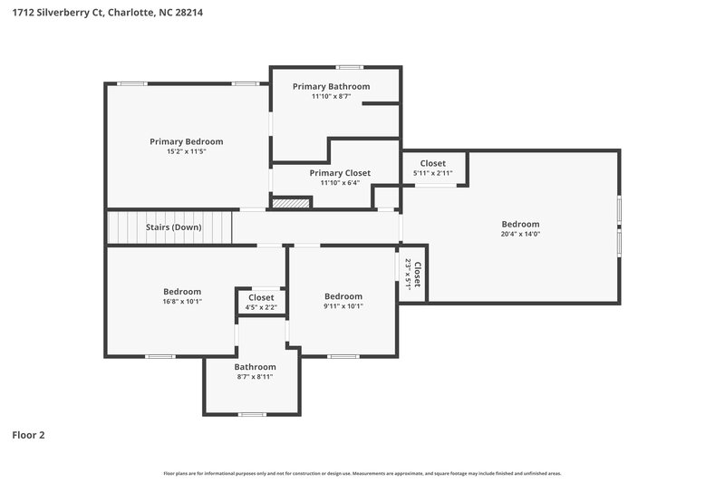 2,275/Mo, 1712 Silverberry Ct Charlotte, NC 28214 Floor Plan View 2