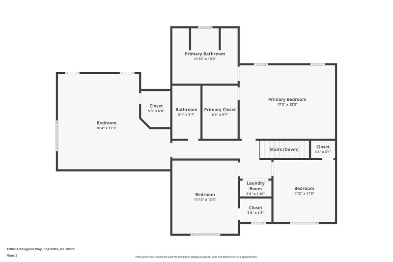 2,285/Mo, 15009 Arrowgrass Way Charlotte, NC 28278 Floor Plan View 2