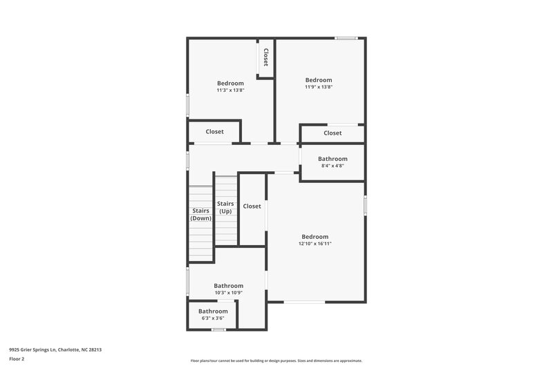 2,670/Mo, 9925 Grier Springs Ln Charlotte, NC 28213 Floorplan View 2