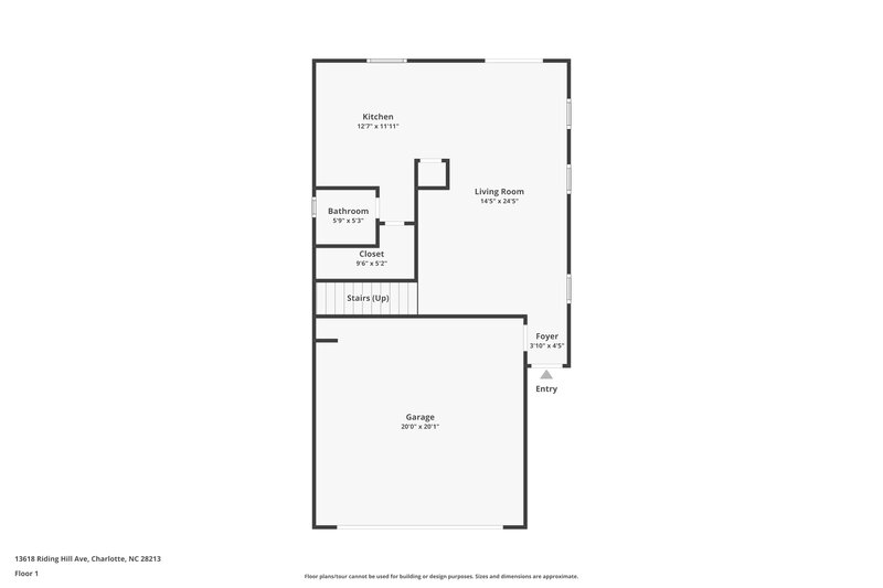 1,880/Mo, 13618 Riding Hill Ave Charlotte, NC 28213 Floor Plan View