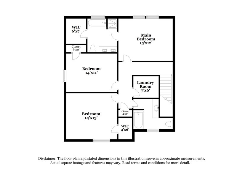 1,700/Mo, 3802 Voeltz Dr Charlotte, NC 28269 Floor Plan View 2
