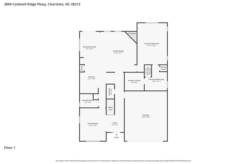3,330/Mo, 3809 Caldwell Ridge Pkwy Charlotte, NC 28213 Floor Plan View