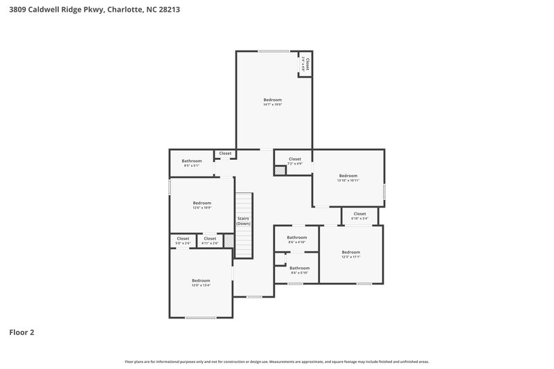 3,330/Mo, 3809 Caldwell Ridge Pkwy Charlotte, NC 28213 Floor Plan View 2