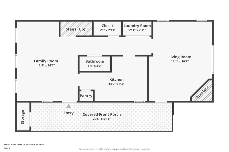 1,975/Mo, 13804 Connell Green Dr Charlotte, NC 28213 Floorplan View