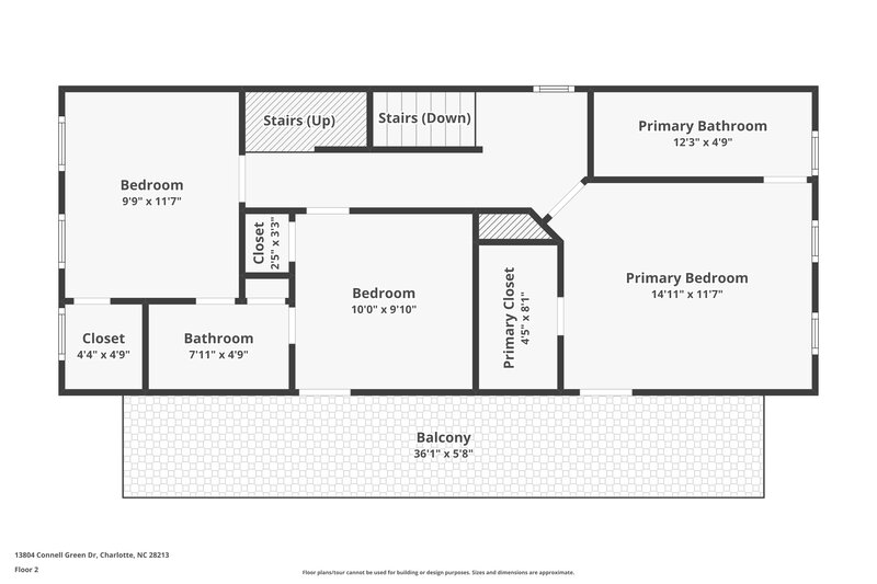 1,975/Mo, 13804 Connell Green Dr Charlotte, NC 28213 Floorplan View 2