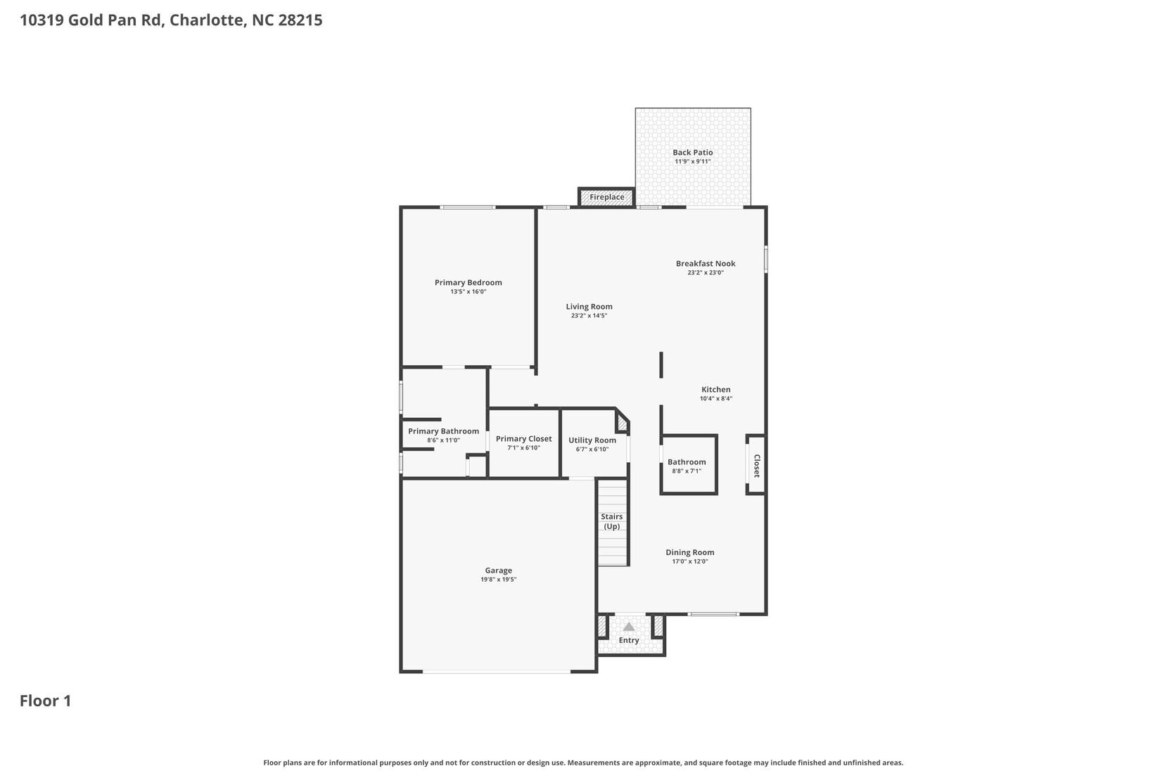2,310/Mo, 10319 Gold Pan Rd Charlotte, NC 28215 Floorplan View