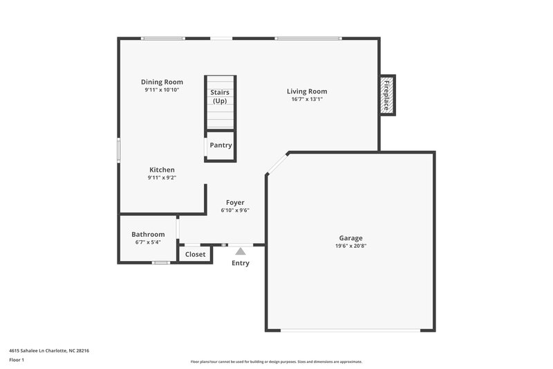 1,855/Mo, 4615 Sahalee Ln Charlotte, NC 28216 Floor Plan View
