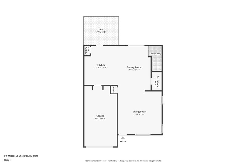 1,780/Mo, 810 Mattox Ct Charlotte, NC 28216 Floor Plan View