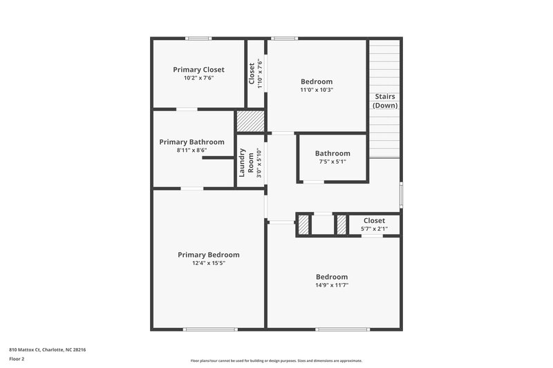 1,780/Mo, 810 Mattox Ct Charlotte, NC 28216 Floor Plan View 2