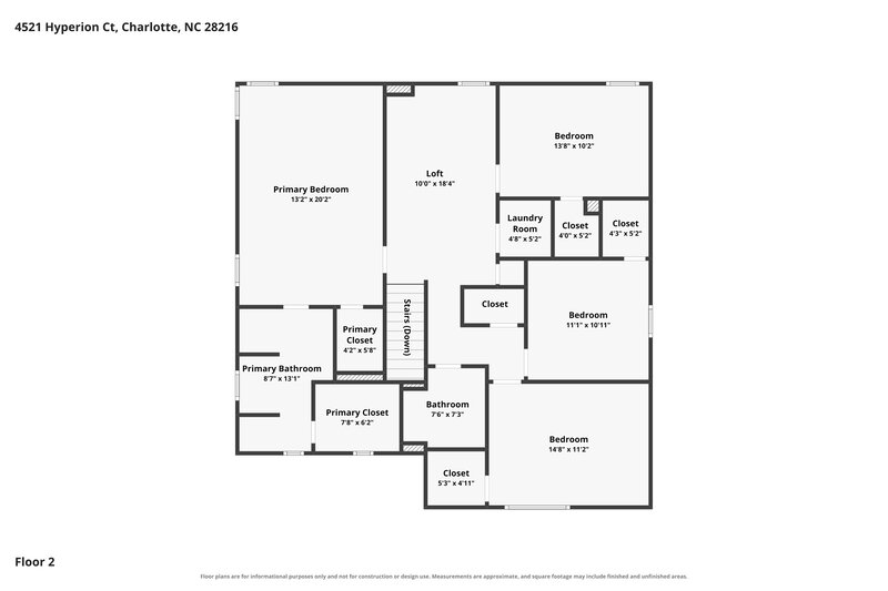 2,405/Mo, 4521 Hyperion Ct Charlotte, NC 28216 Floor Plan View 2
