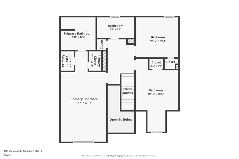 1,945/Mo, 7823 Montbrook Dr Charlotte, NC 28214 Floor Plan View 2