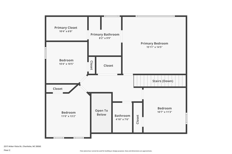 1,965/Mo, 2217 Arbor Vista Dr Charlotte, NC 28262 Floor Plan View 2