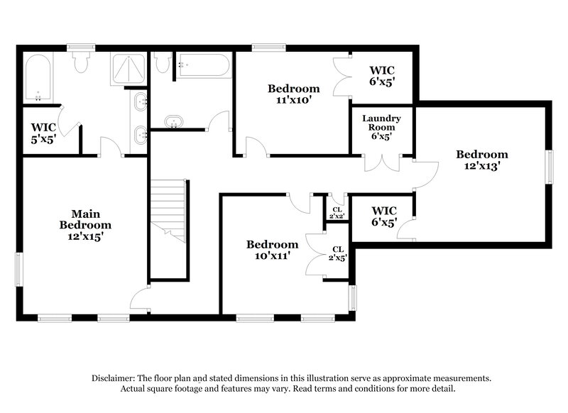 2,140/Mo, 9426 Harris Glen Dr Charlotte, NC 28269 Floor Plan View