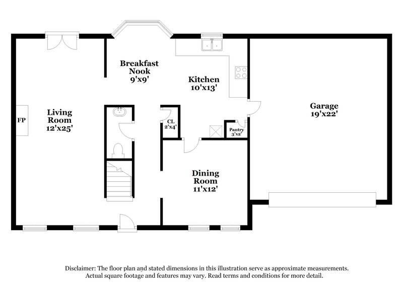 2,140/Mo, 9426 Harris Glen Dr Charlotte, NC 28269 Floor Plan View 2