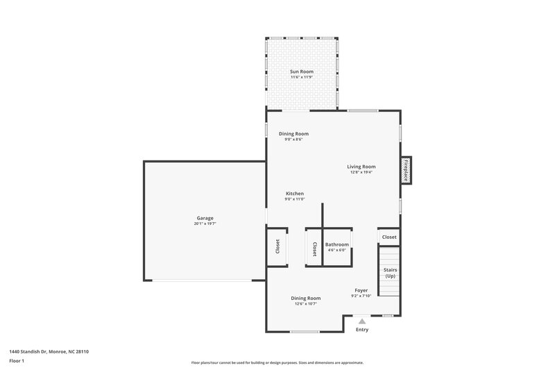 2,215/Mo, 1440 Standish Dr Monroe, NC 28110 Floor Plan View 2