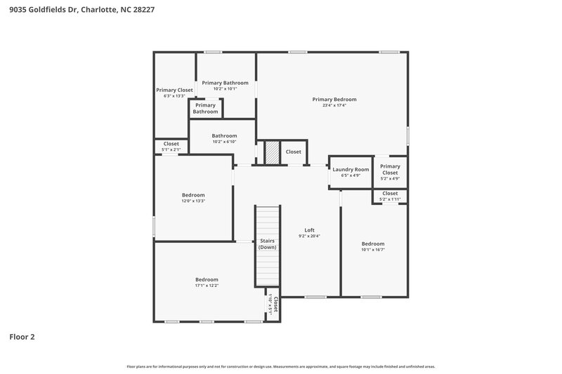 2,495/Mo, 9035 Goldfields Dr Charlotte, NC 28227 Floorplan View 2