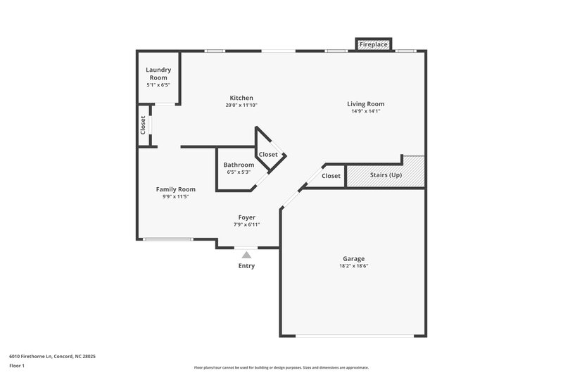 2,265/Mo, 6010 Firethorne Ln Concord, NC 28025 Floor Plan View