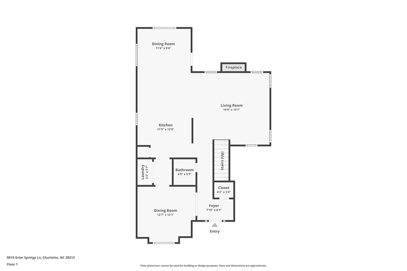 2,340/Mo, 9819 Grier Springs Ln Charlotte, NC 28213 Floor Plan View 2