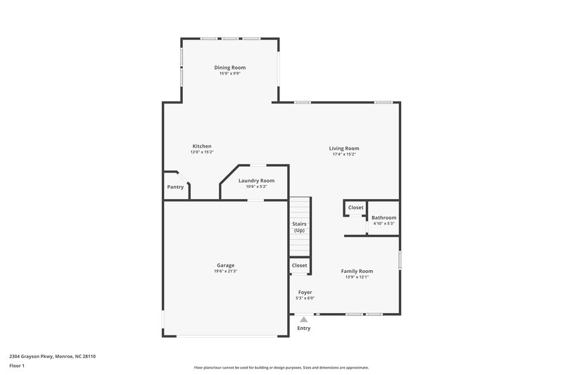 2,190/Mo, 2304 Grayson Pkwy Monroe, NC 28110 Floor Plan View