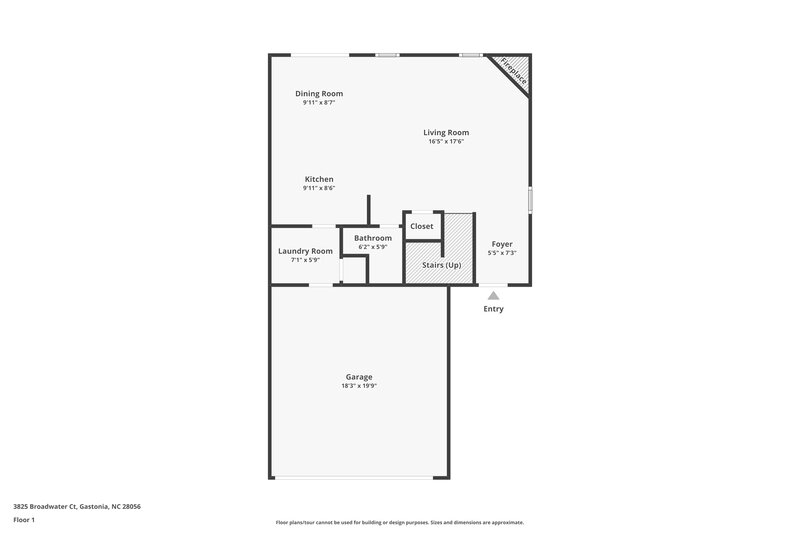 1,730/Mo, 3825 Broadwater Ct Gastonia, NC 28056 Floorplan View