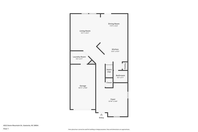 1,830/Mo, 4532 Stone Mountain Dr Gastonia, NC 28054 Floor Plan View