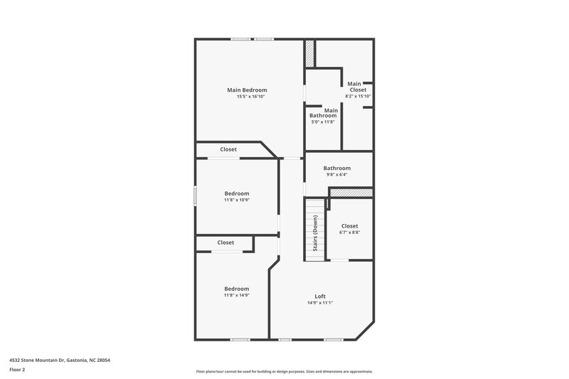 1,830/Mo, 4532 Stone Mountain Dr Gastonia, NC 28054 Floor Plan View 2