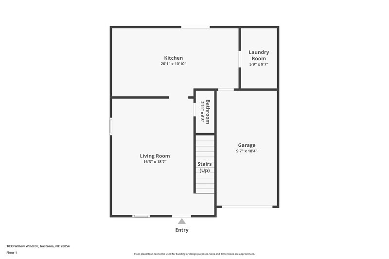 1,775/Mo, 1033 Willow Wind Dr Gastonia, NC 28054 Floor Plan View
