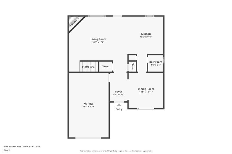 1,810/Mo, 5028 Magnasco Ln Charlotte, NC 28208 Floor Plan View