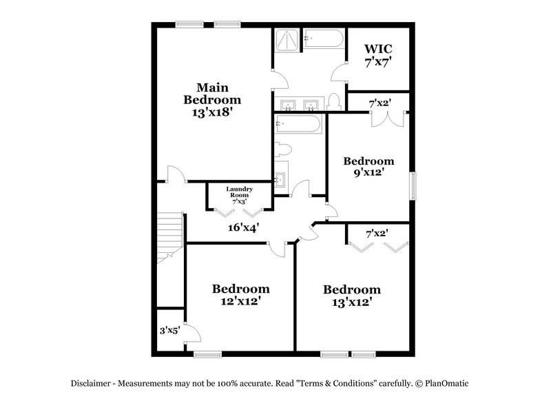 2,145/Mo, 9202 Avery Meadows Dr Charlotte, NC 28216 Floor Plan View 2