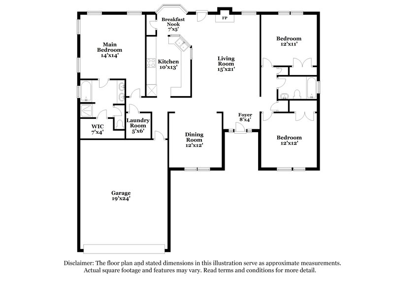 2,185/Mo, 4031 Huntmeadow Dr Charlotte, NC 28269 Floor Plan View