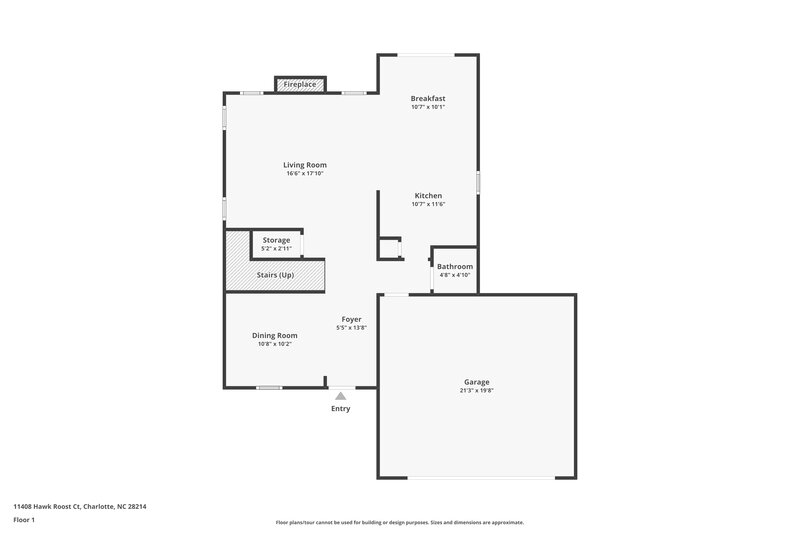 2,125/Mo, 11408 Hawk Roost Court Charlotte, NC 28214 Floor Plan View