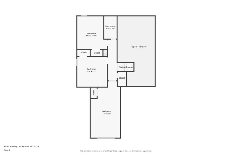 2,025/Mo, 10041 Brawley Lane Charlotte, NC 28215 Floor Plan View 2