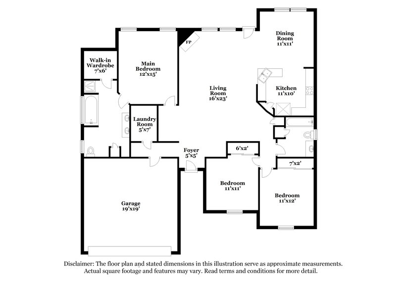 1,825/Mo, 5827 Briggs Dr Charlotte, NC 28269 Floor Plan View