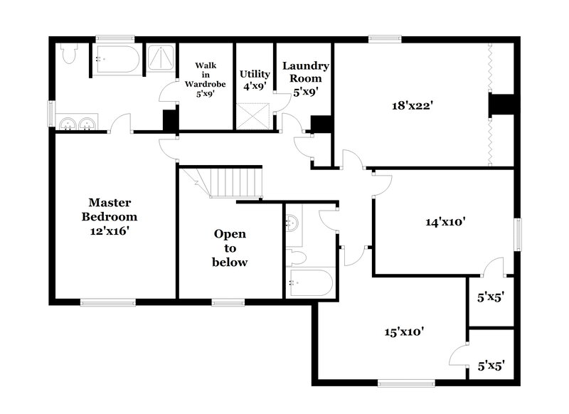 2,385/Mo, 1909 Waters Trail Dr Charlotte, NC 28216 Floorplan View 2