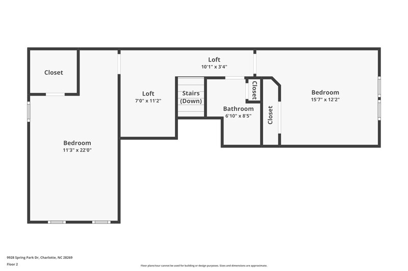 2,400/Mo, 9928 Spring Park Dr Charlotte, NC 28269 Floor Plan View