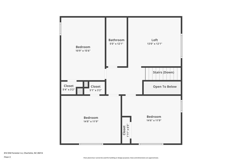 2,235/Mo, 812 Old Forester Lane Charlotte, NC 28214 Floor Plan View 2