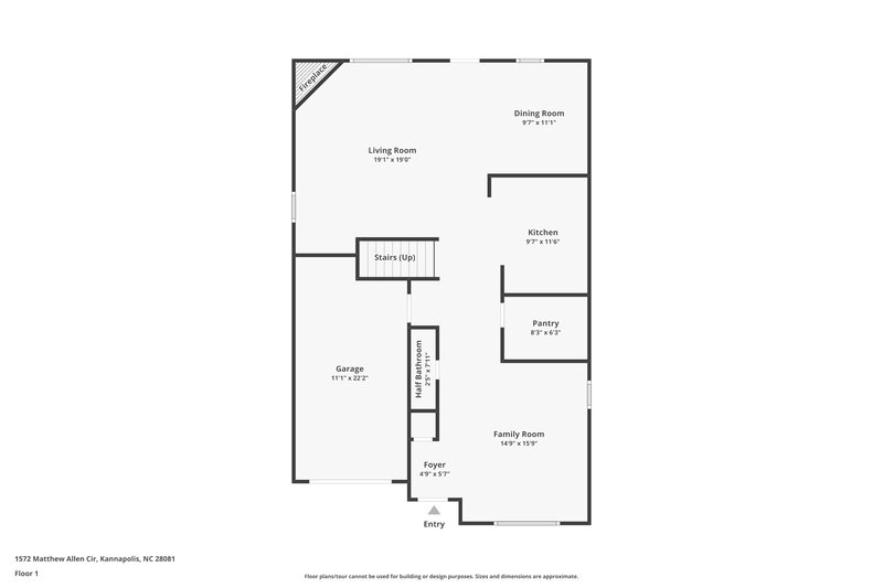 1,860/Mo, 1572 Matthew Allen Circle Kannapolis, NC 28081 Floorplan View