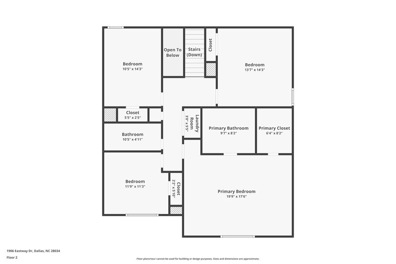 2,075/Mo, 1906 Eastway Dr Dallas, NC 28034 Floor Plan View