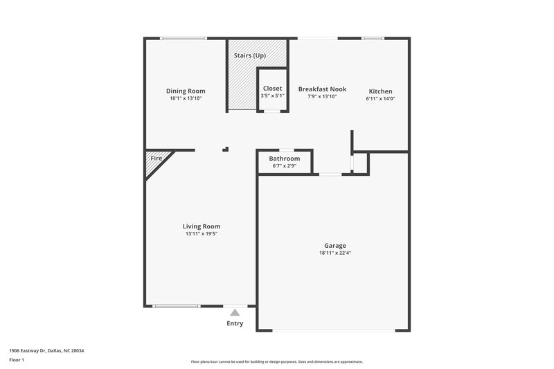 2,075/Mo, 1906 Eastway Dr Dallas, NC 28034 Floor Plan View 2
