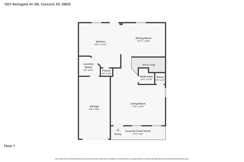 2,075/Mo, 1021 Ramsgate Drive SW Concord, NC 28025 Floor Plan View