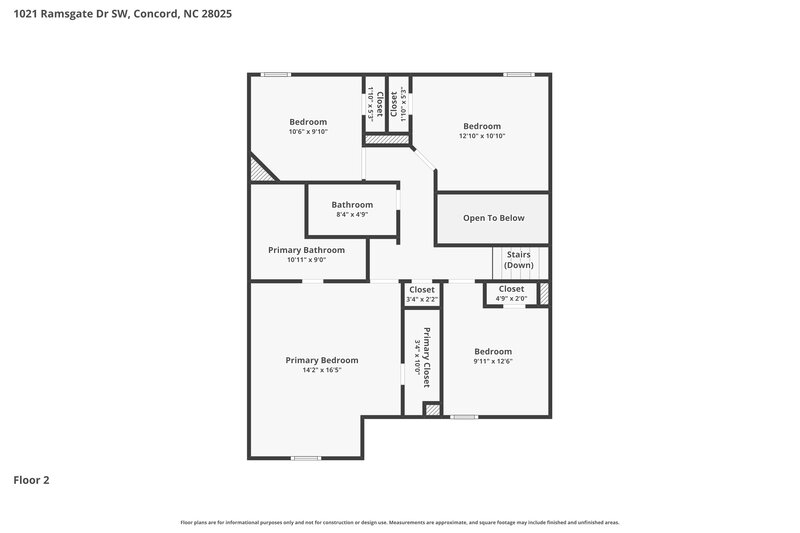 2,075/Mo, 1021 Ramsgate Drive SW Concord, NC 28025 Floor Plan View 2