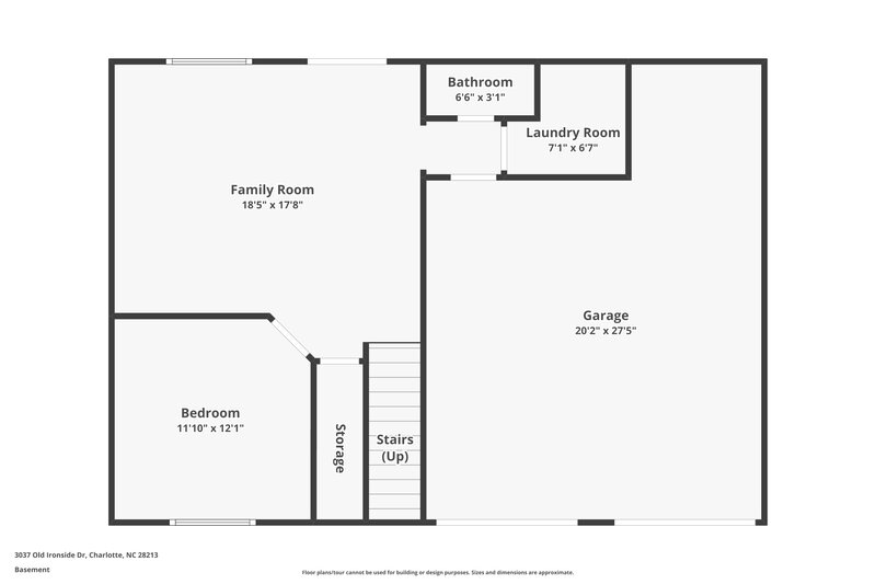 2,250/Mo, 3037 Old Ironside Drive Charlotte, NC 28213 Floor Plan View