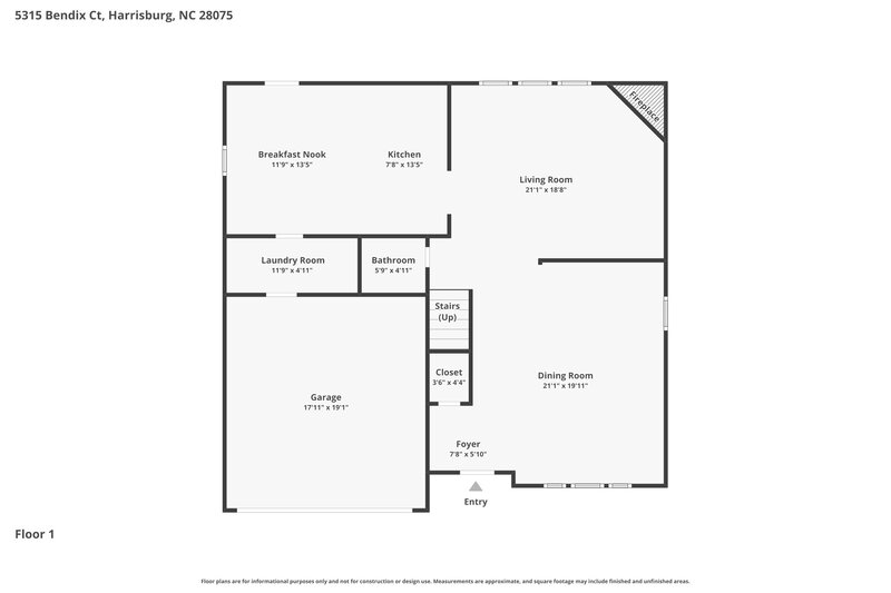 2,365/Mo, 5315 Bendix Ct Harrisburg, NC 28075 Floor Plan View